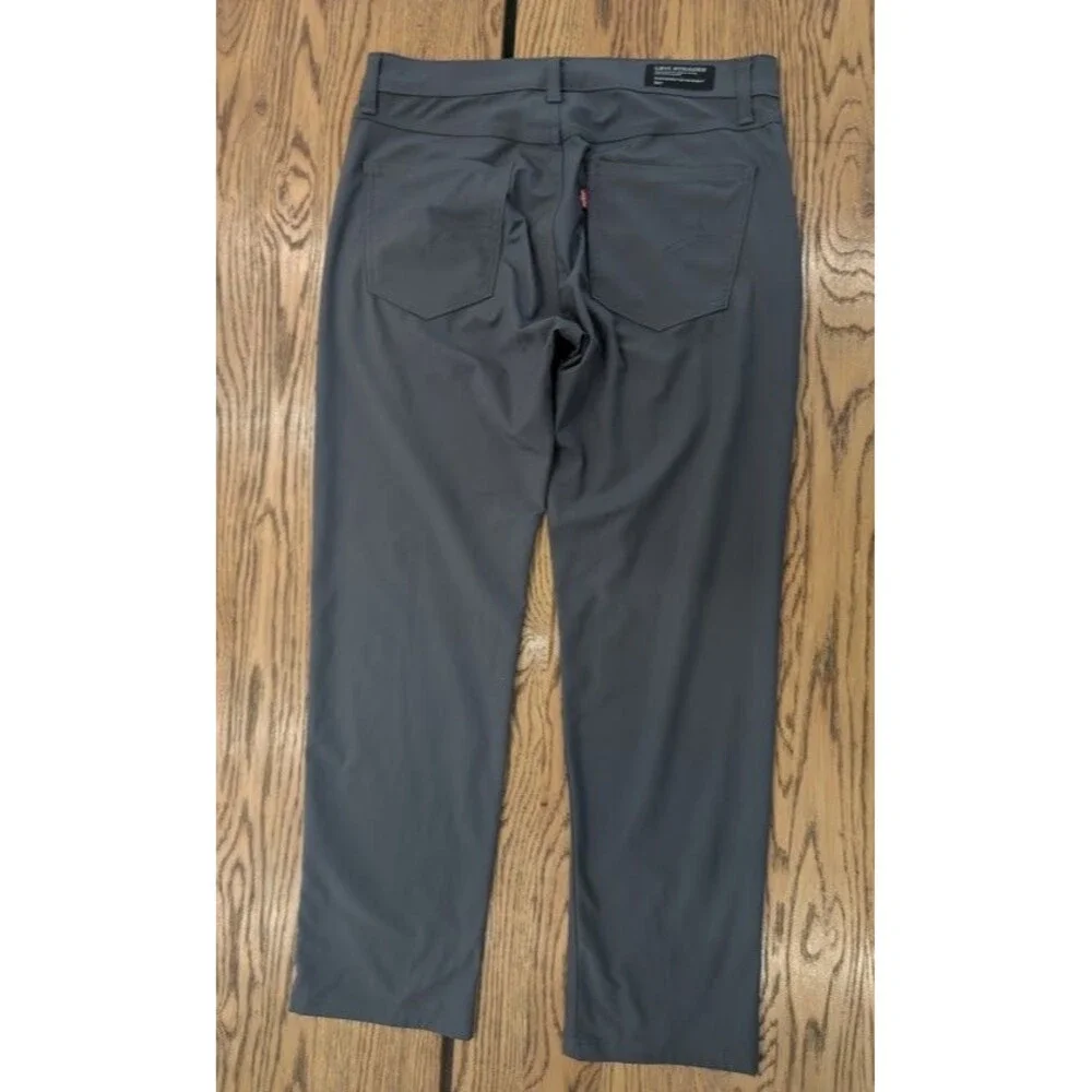 Levi's 511 Men's 32x30 Slim Fit Tech Performance Stretch Pants Gray Zip Pocket